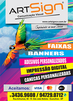 Art Sign Comunicao visual em Guarulhos - Faixas, Banners, Adesivos Personalizados, Impresso Digital, Canecas Personalizadas
