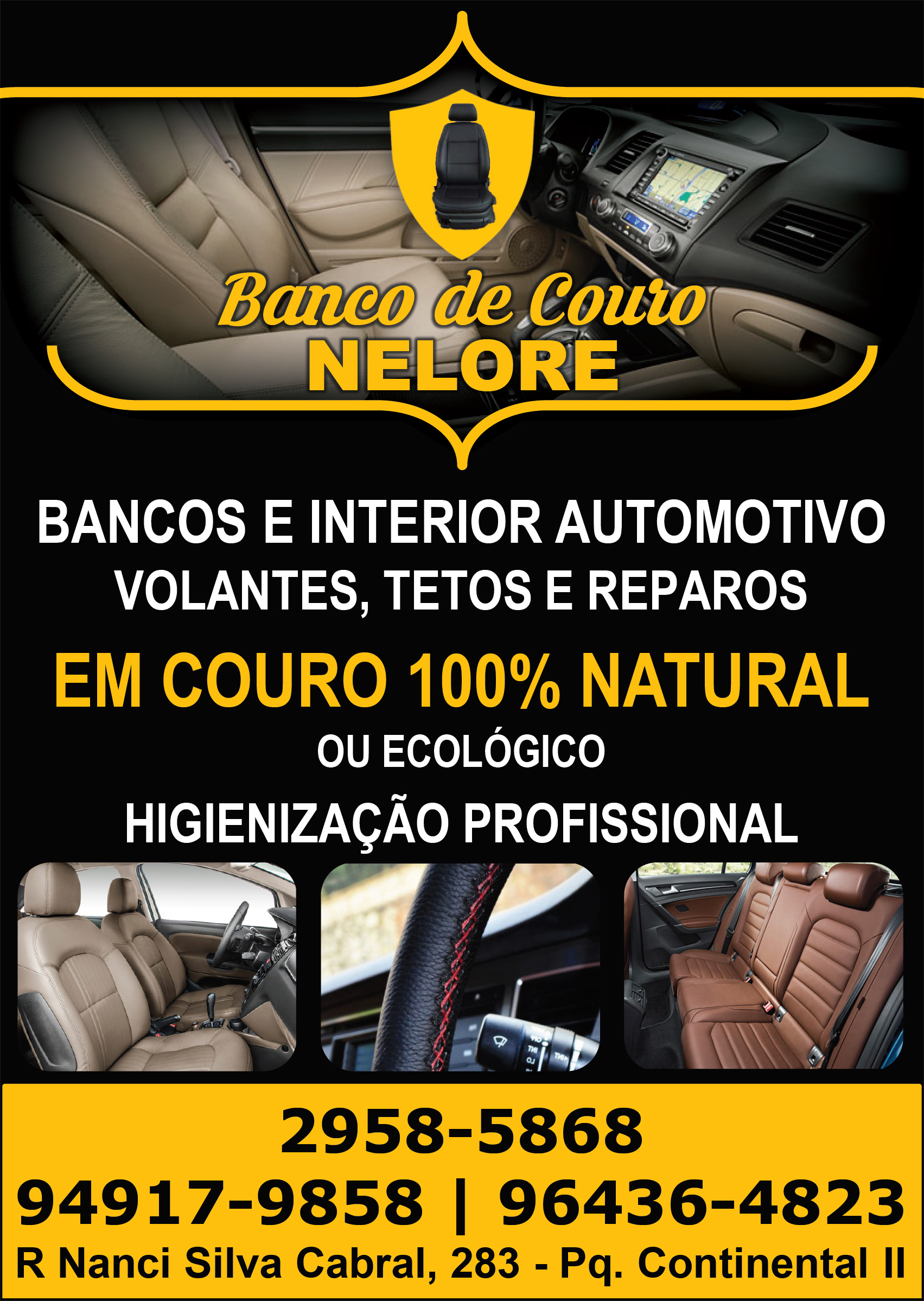 Bancos de Couro Nelore